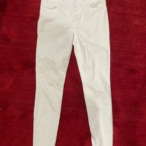 White denim skinny jeans